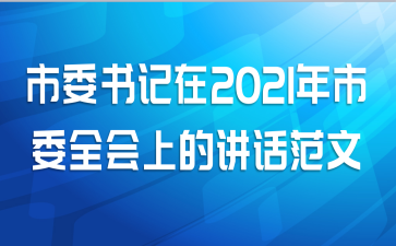 市委书记在2021年市委全会上的讲话范文