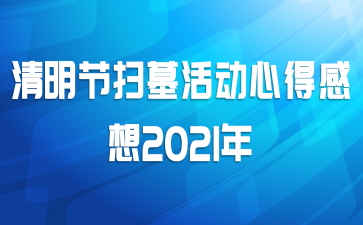 清明节扫墓活动心得感想2021年