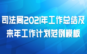 司法局2021年工作总结及来年工作计划范例模板