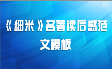 《细米》名著读后感范文模板