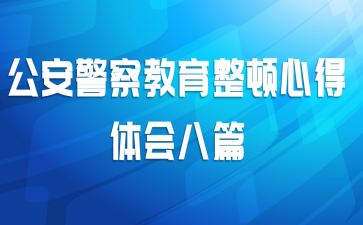 公安警察教育整顿心得体会八篇