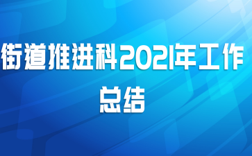 街道推进科2021年工作总结