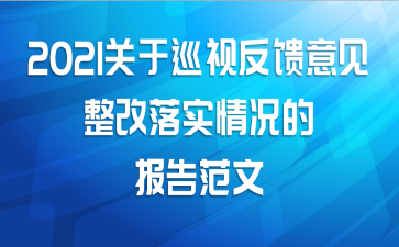 2021关于巡视反馈意见整改落实情况的报告范文