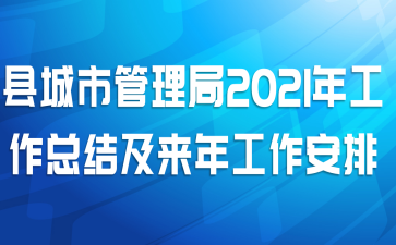 县城市管理局2021年工作总结及来年工作安排