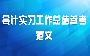 会计实习工作总结参考范文