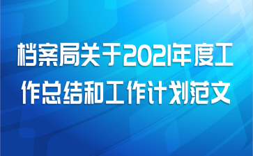 档案局关于2021年度工作总结和工作计划范文