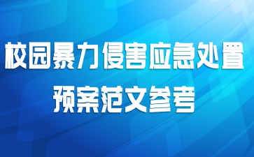 校园暴力侵害应急处置预案范文参考