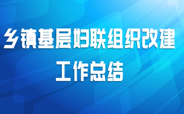 乡镇基层妇联组织改建工作总结