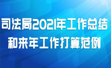 司法局2021年工作总结和来年工作打算范例