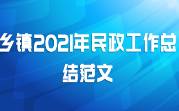 乡镇2021年民政工作总结范文