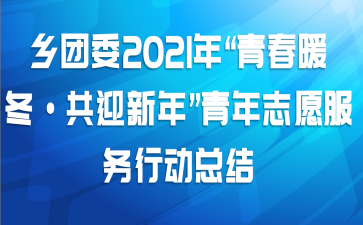 乡团委2021年“青春暖冬·共迎新年”青年志愿服务行动总结