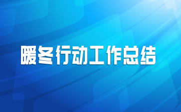 暖冬行动工作总结